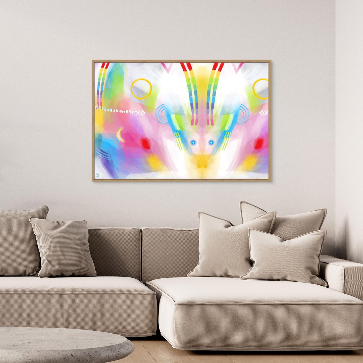 Love ~ 90x60cm, Oak Frame