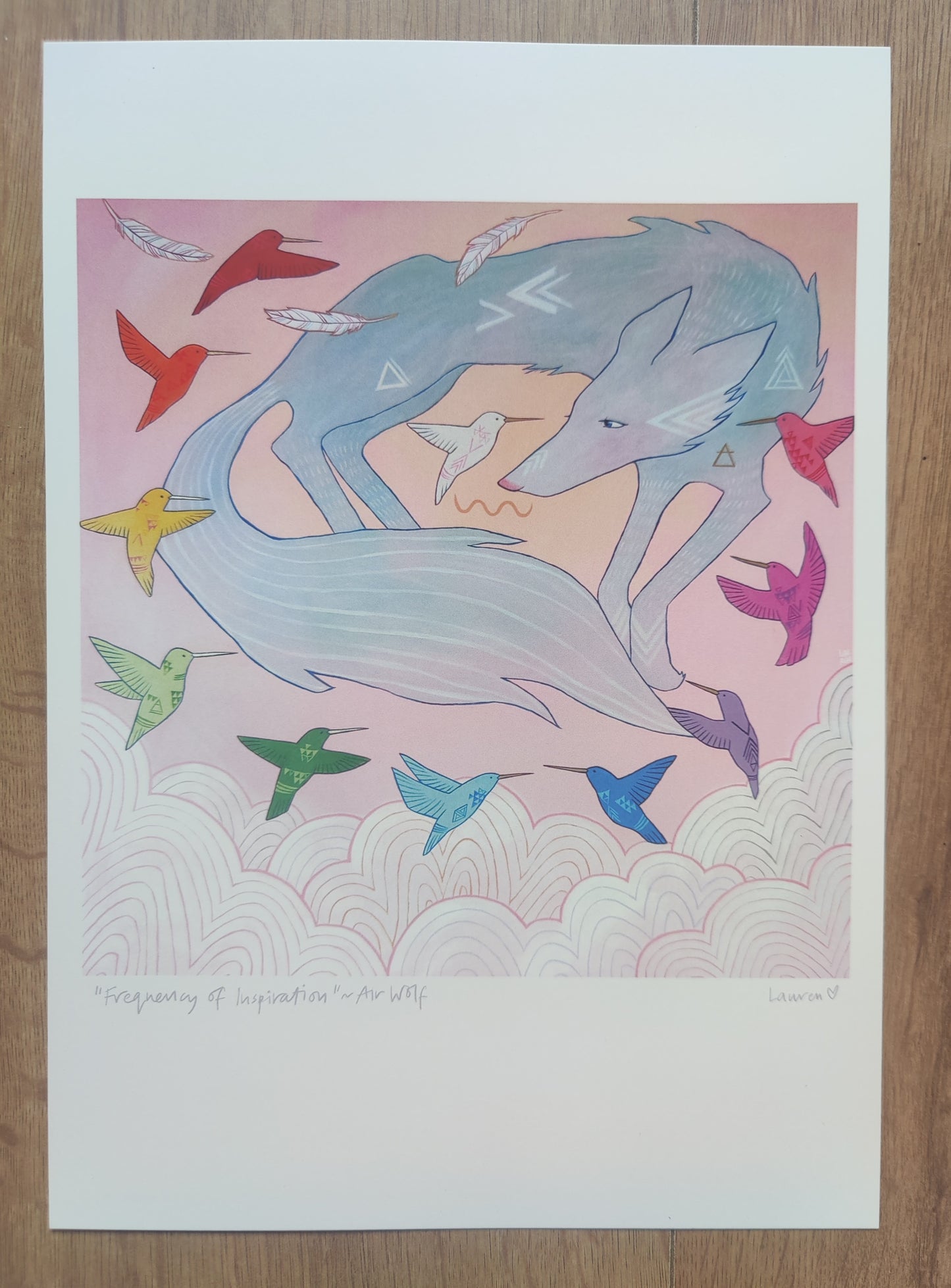 Wolf: A4 Art Print ~ Frequency of Inspiration (Air Wolf)