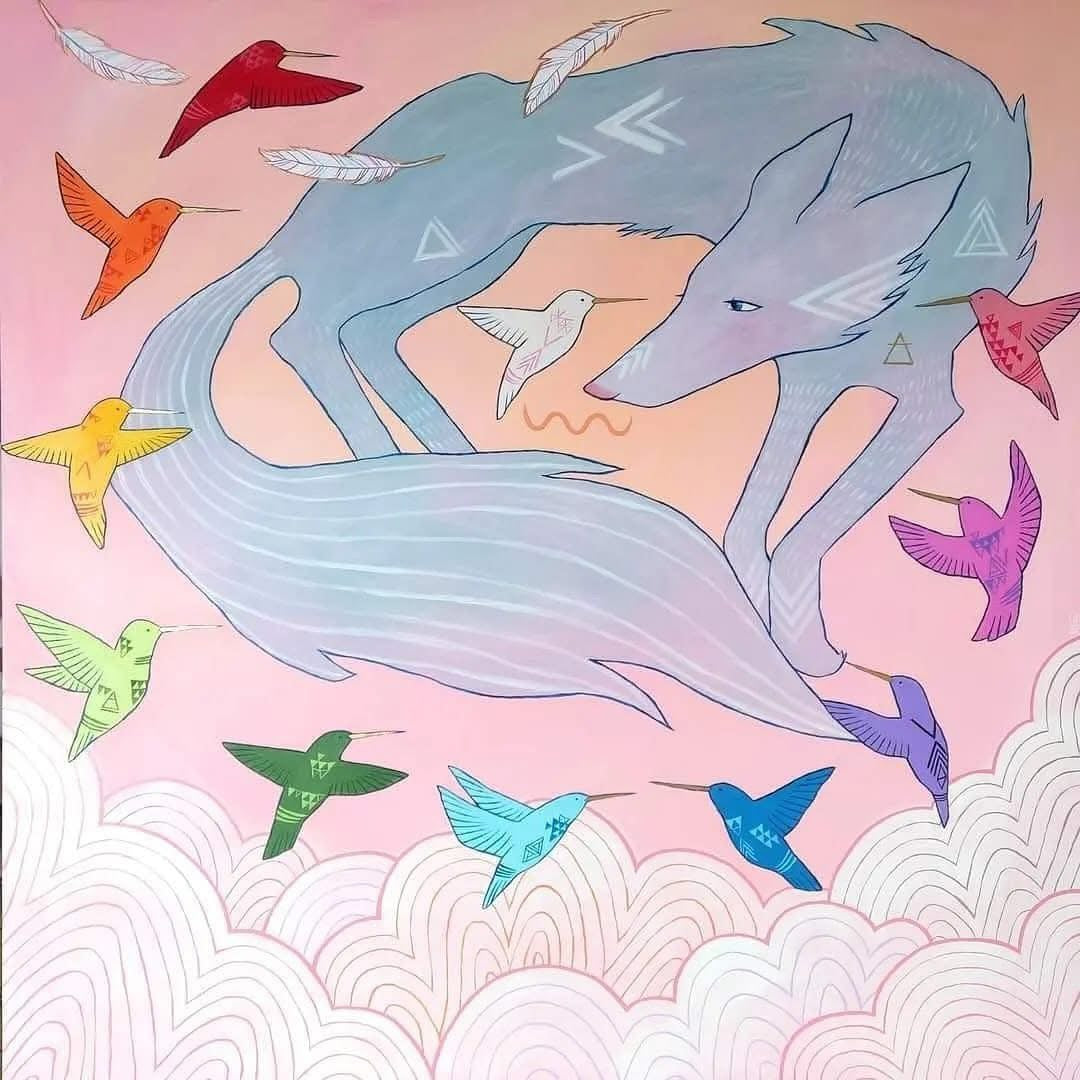 Wolf: Original Painting ~ Frequency of Inspiration (Air Wolf)