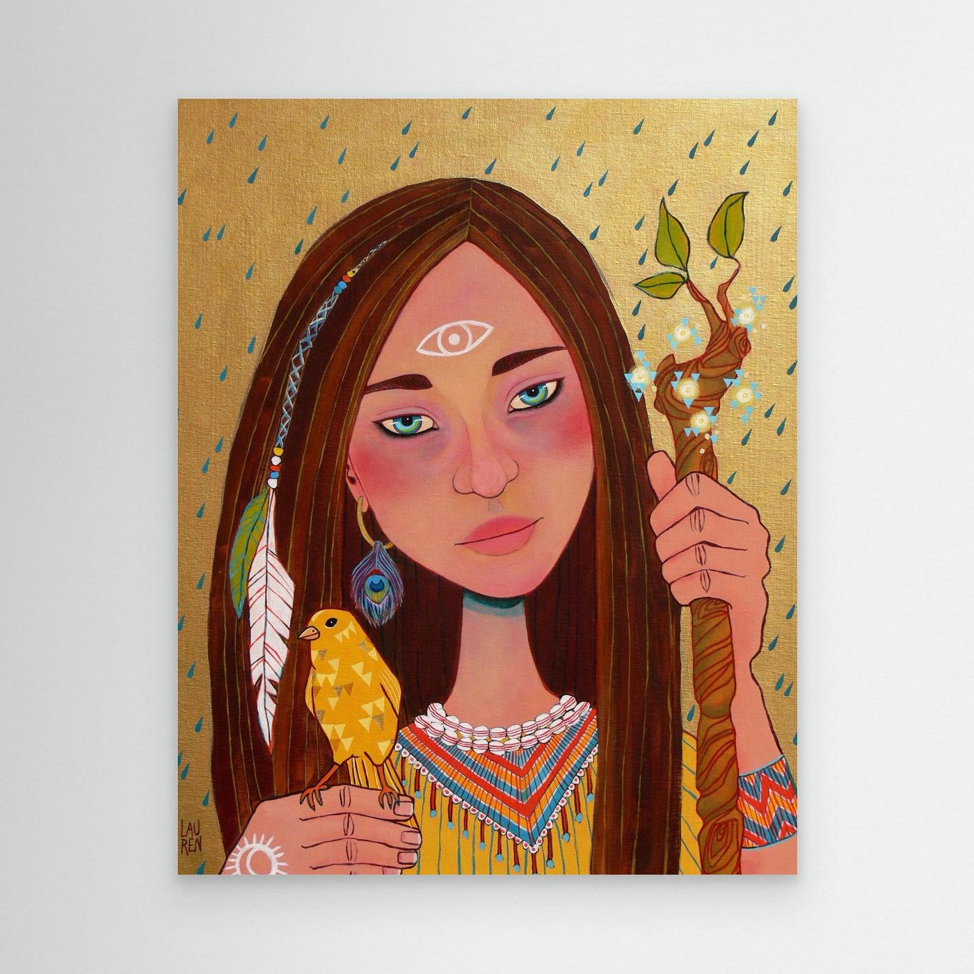Non-ordinary Being: NAHIMANA, She Who Walks in Beauty (Canvas Art Print)